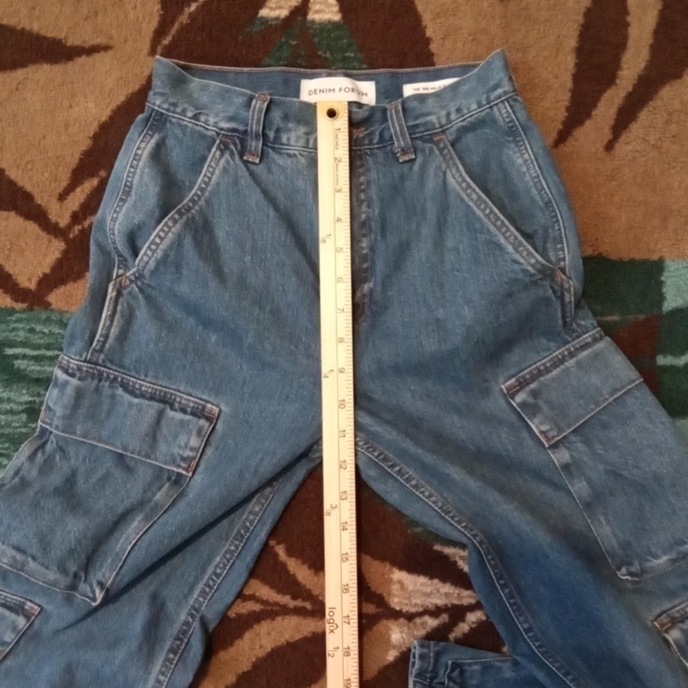 Denim Forum The 90s Millie High Rise Cargo Cotton Streetware Womens 24 - Picture 8 of 13